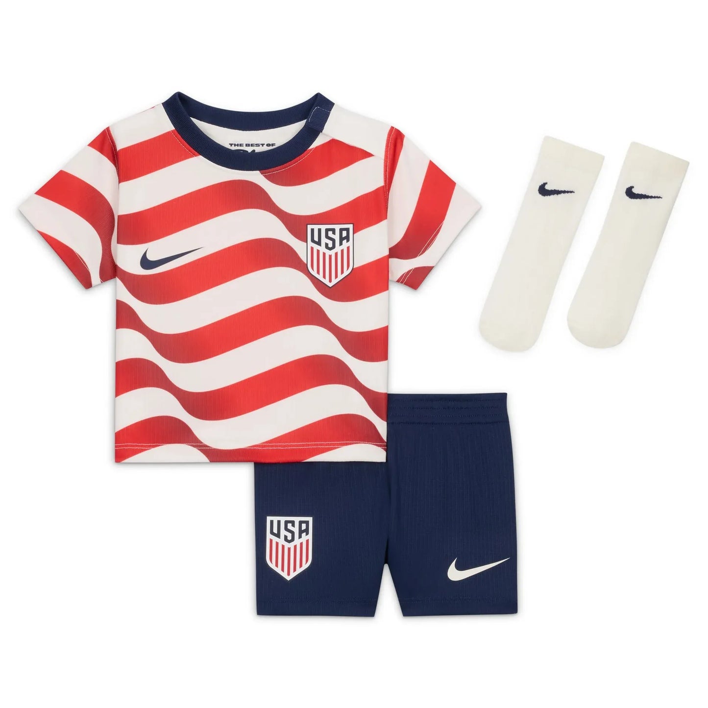 Infant Nike USMNT 2026 Home Kit Set - Stripes